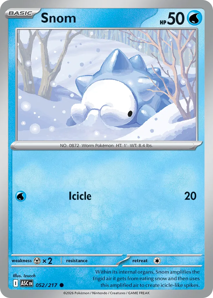 2026 Ascended Heroes Snom Common #052/217 Common card image