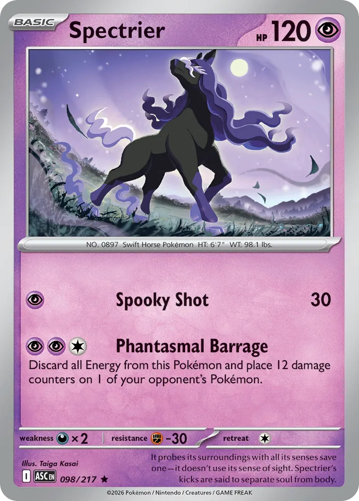 2026 Ascended Heroes Spectrier Rare #098/217 Rare card image