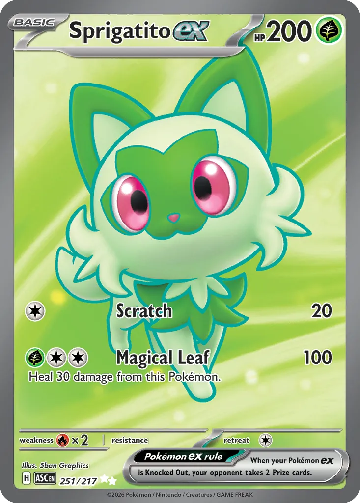 2026 Ascended Heroes Sprigatito ex #251/217 Ultra Rare card image