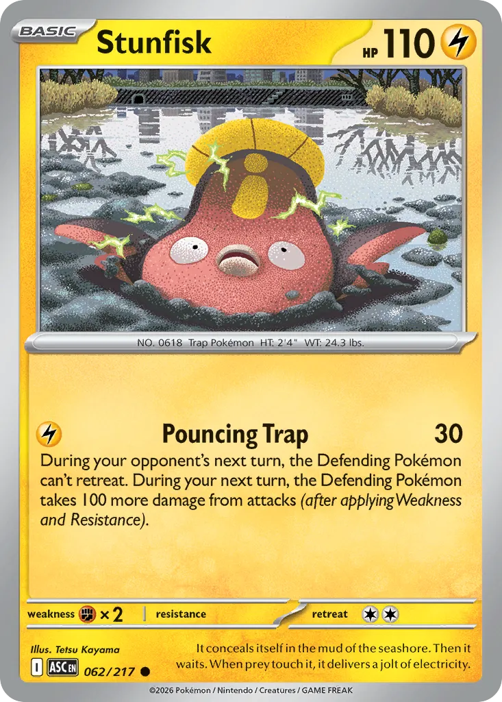 2026 Ascended Heroes Stunfisk #062/217 Common card image