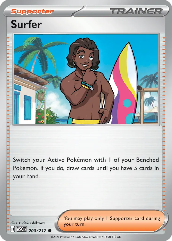 2026 Ascended Heroes Surfer Common #200/217 Common card image