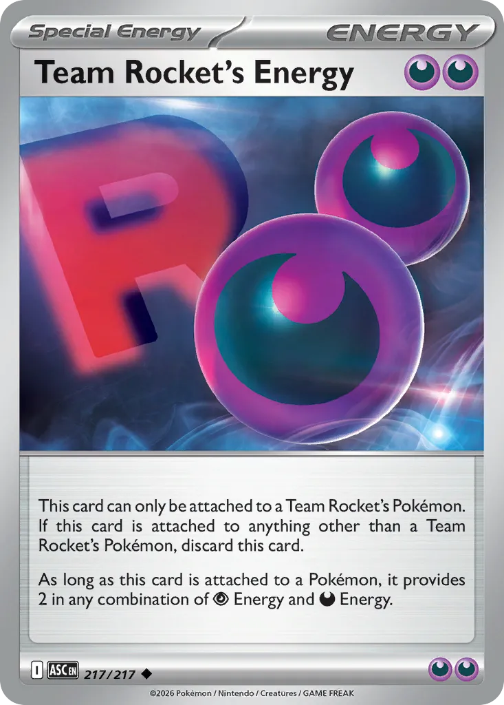 2026 Ascended Heroes Team Rocket's Energy #217/217 Uncommon card image