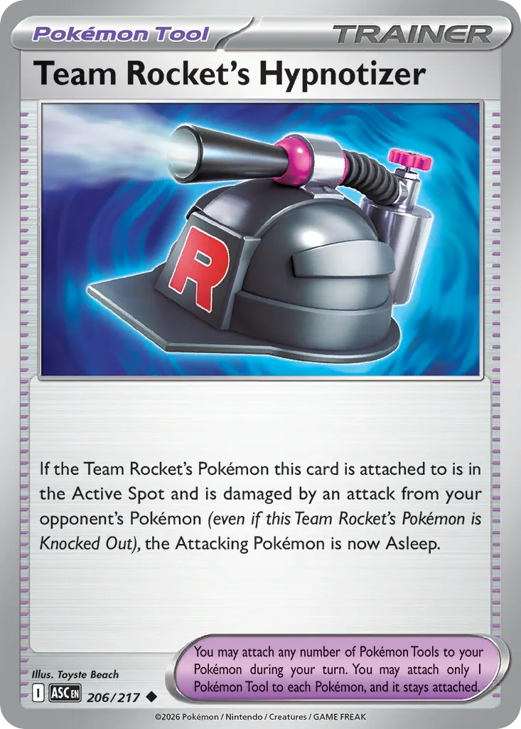 2026 Ascended Heroes Team Rocket's Hypnotizer Uncommon #206/217 Uncommon card image
