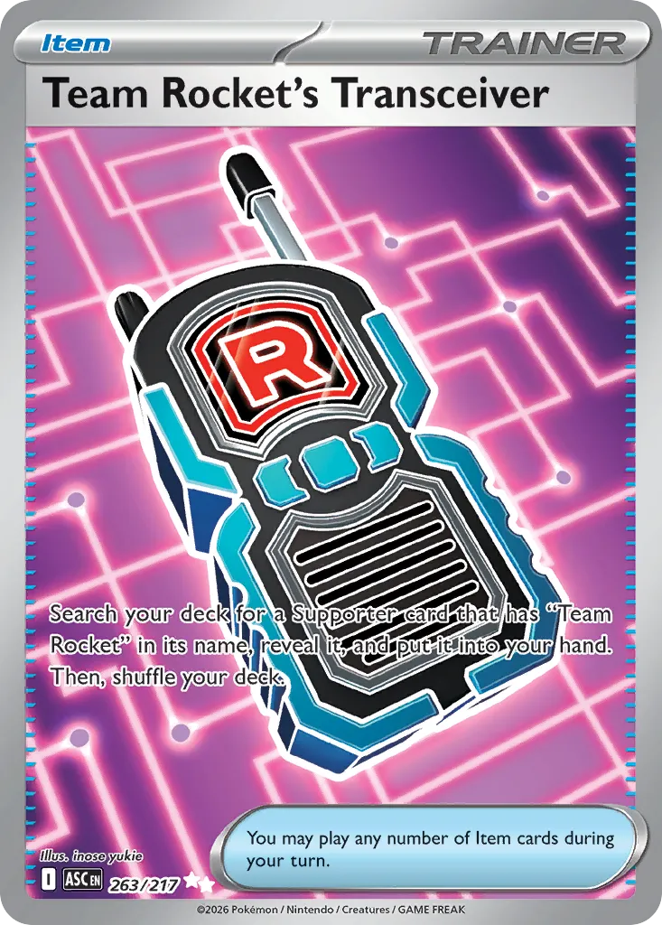 2026 Ascended Heroes Team Rocket's Transceiver #263/217 Ultra Rare card image