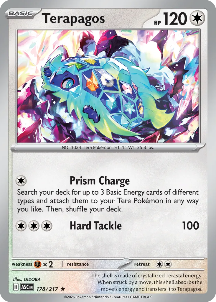 2026 Ascended Heroes Terapagos Rare #178/217 Rare card image