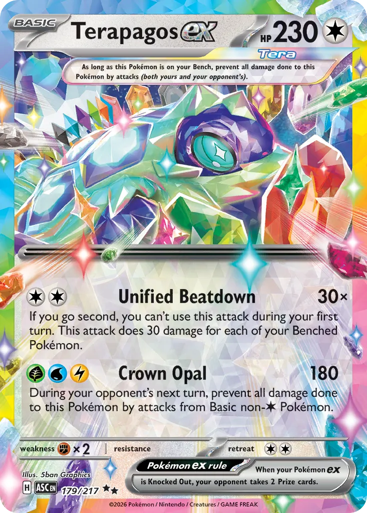 2026 Ascended Heroes Terapagos ex #179/217 Double Rare card image