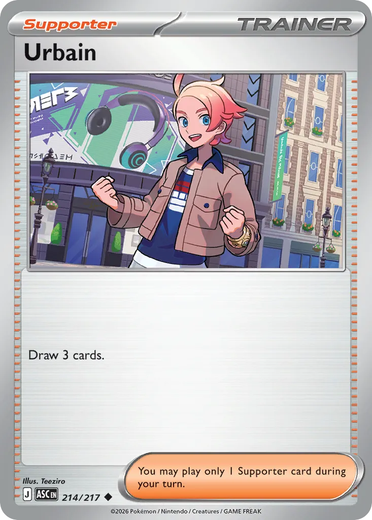 2026 Ascended Heroes Urbain Uncommon #214/217 Uncommon card image