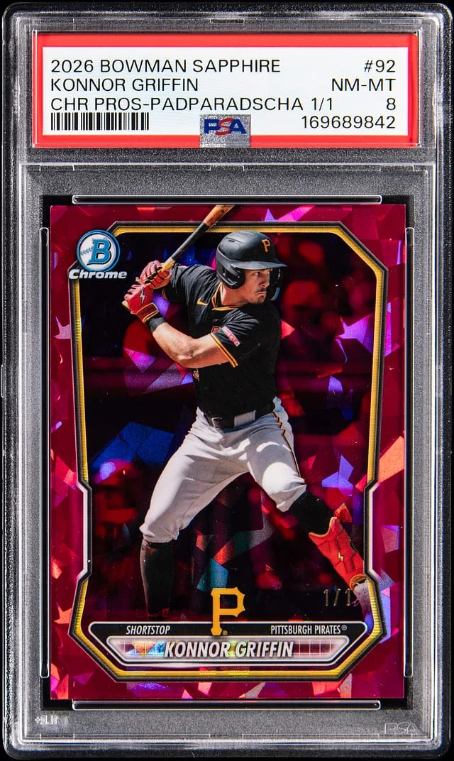 2026 Bowman Chrome Konnor Griffin Edition Padparadscha #BCP-92 card image