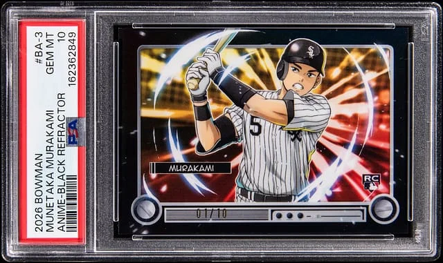 2026 Bowman Chrome Munetaka Murakami Anime Black Refractor #BA-3 card image