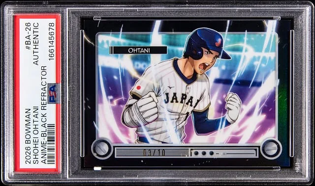 2026 Bowman Chrome Shohei Ohtani Anime Black Refractor #BA-26 card image