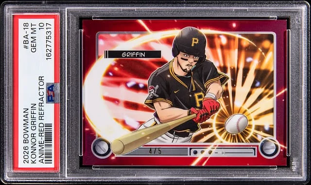 2026 Bowman Konnor Griffin Anime Red Refractor #BA-18 card image