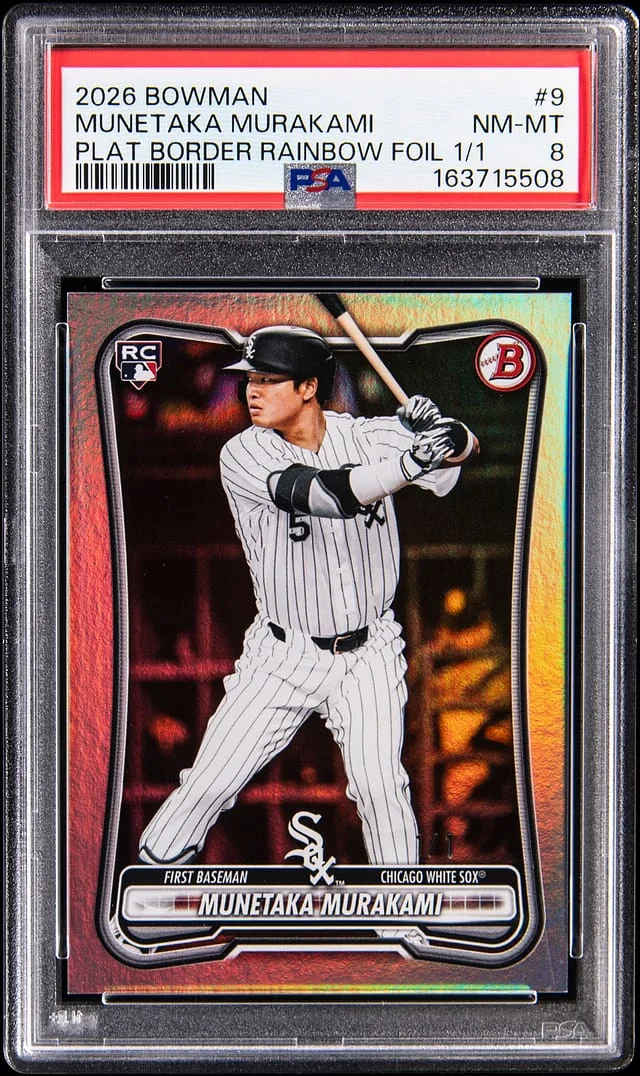2026 Bowman Platinum Munetaka Murakami Border Rainbow Foil #9 card image