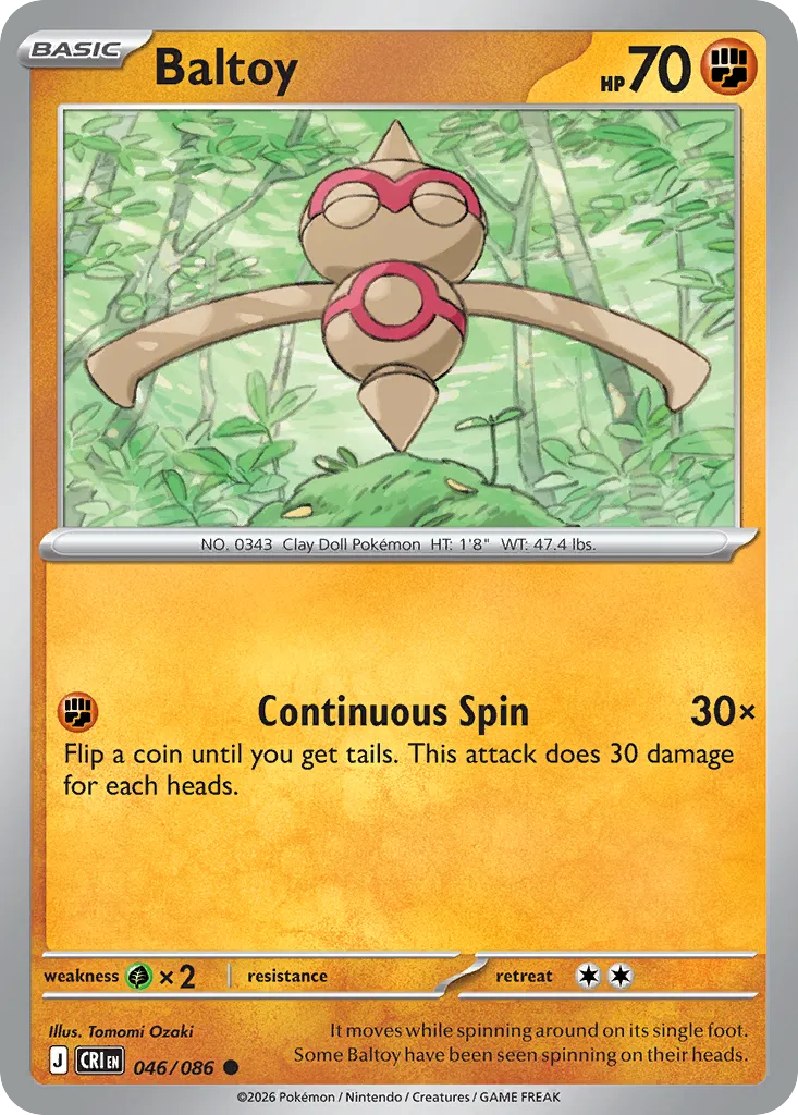 2026 Chaos Rising Baltoy Common #46/86 Common card image