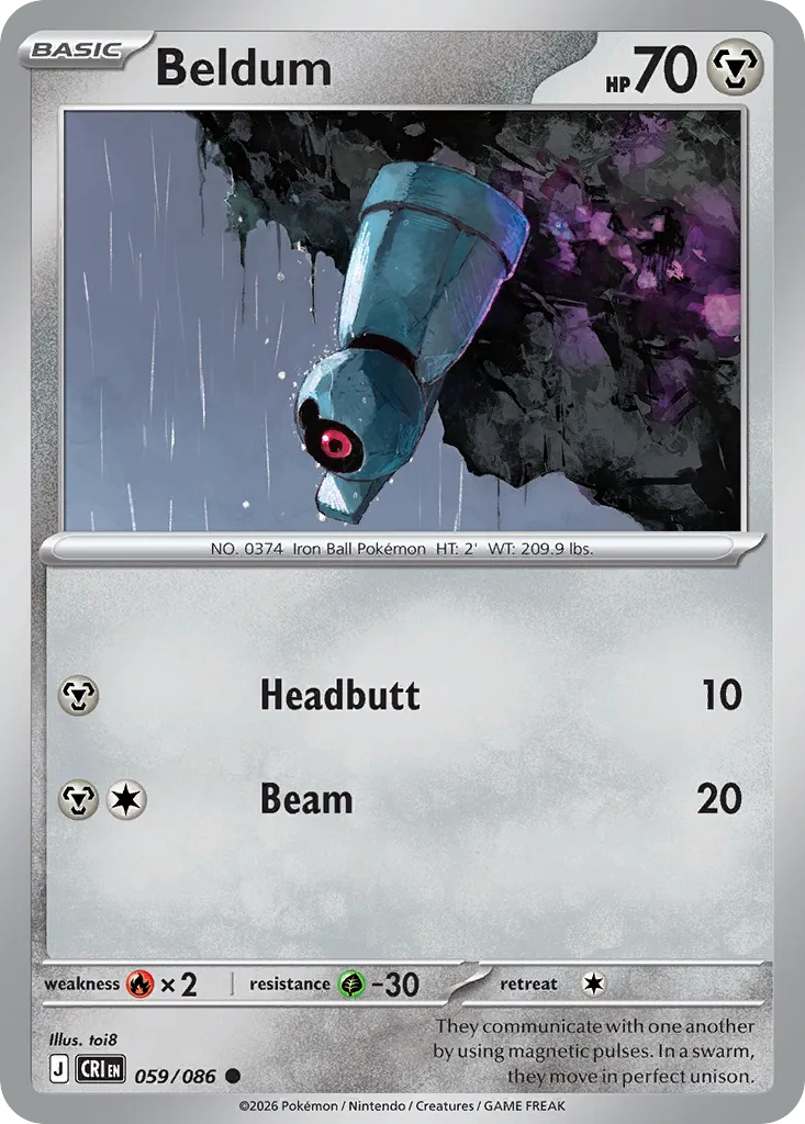 2026 Chaos Rising Beldum Common #59/86 Common card image