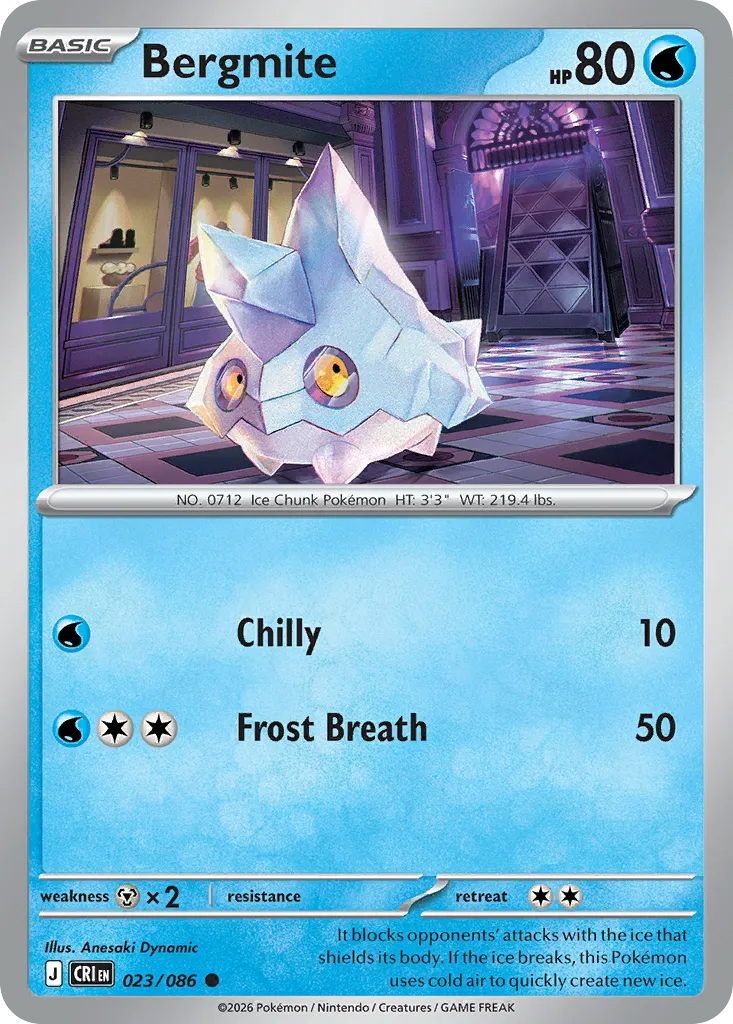 2026 Chaos Rising Bergmite Common #23/86 Common card image