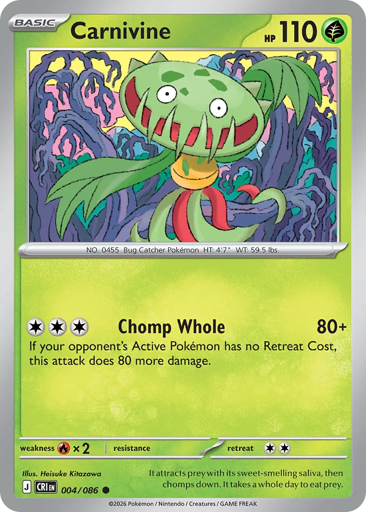 2026 Chaos Rising Carnivine Common #04/86 Common card image