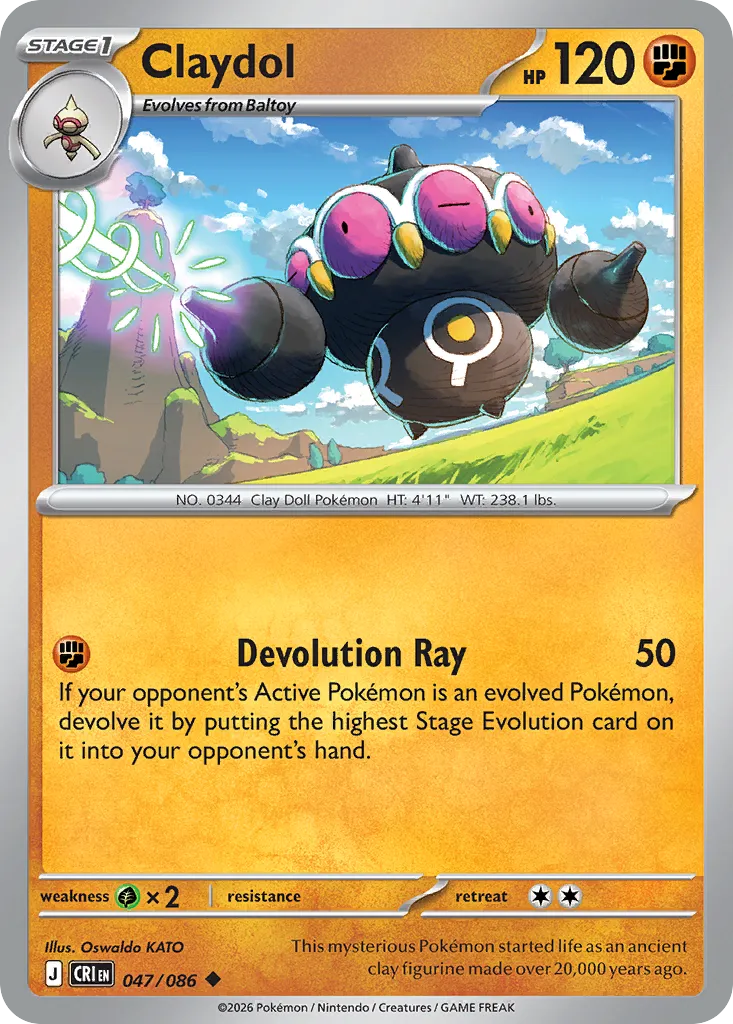 2026 Chaos Rising Claydol #47/86 Uncommon card image