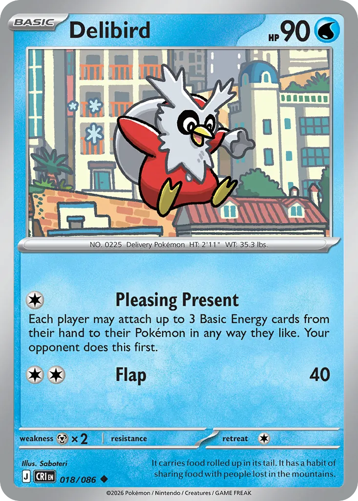 2026 Chaos Rising Delibird Uncommon #18/86 Uncommon card image