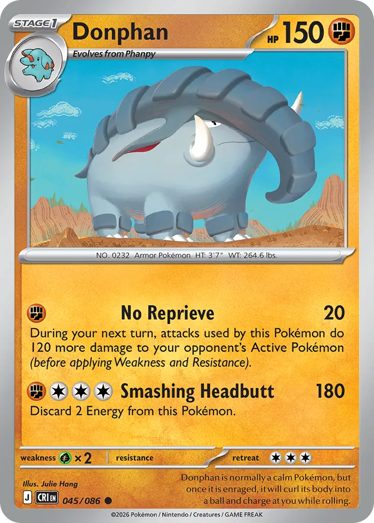 2026 Chaos Rising Donphan Common #45/86 Common card image