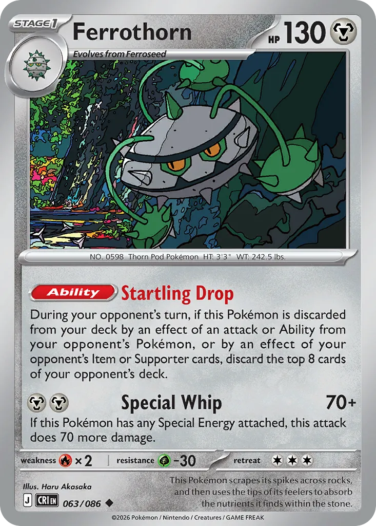 2026 Chaos Rising Ferrothorn #63/86 Uncommon card image