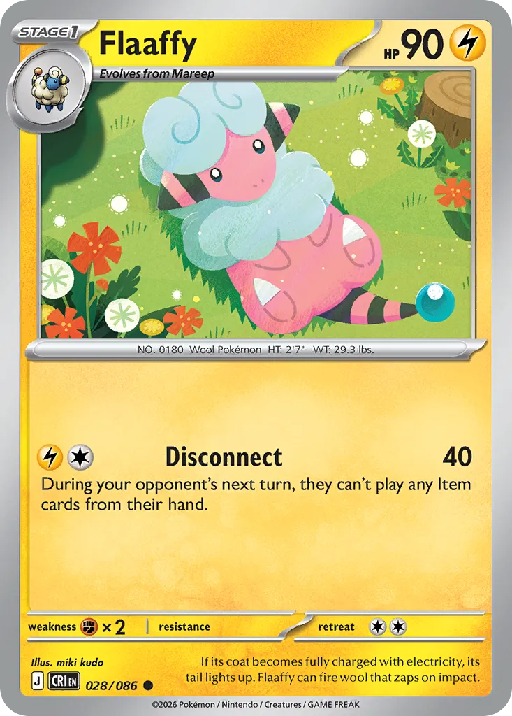 2026 Chaos Rising Flaaffy Common #28/86 Common card image