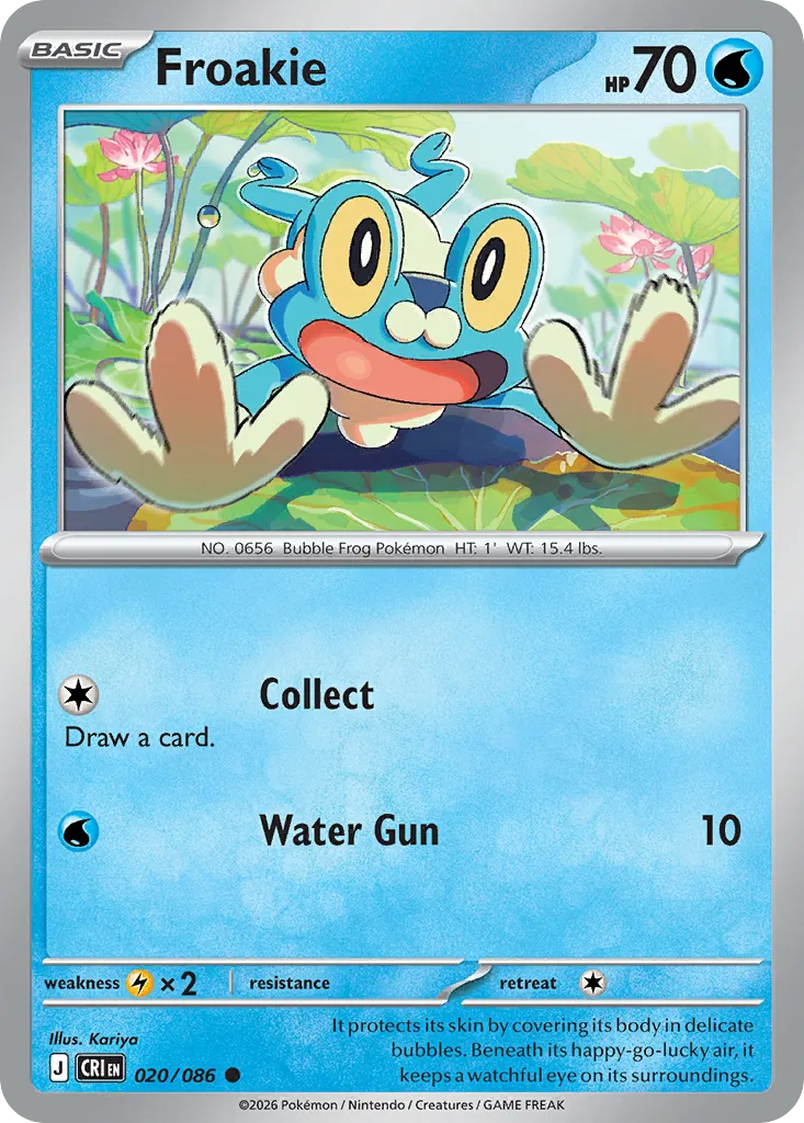 2026 Chaos Rising Froakie Common #20/86 Common card image