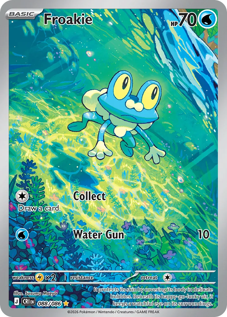 2026 Chaos Rising Froakie #88/86 Illustration Rare card image