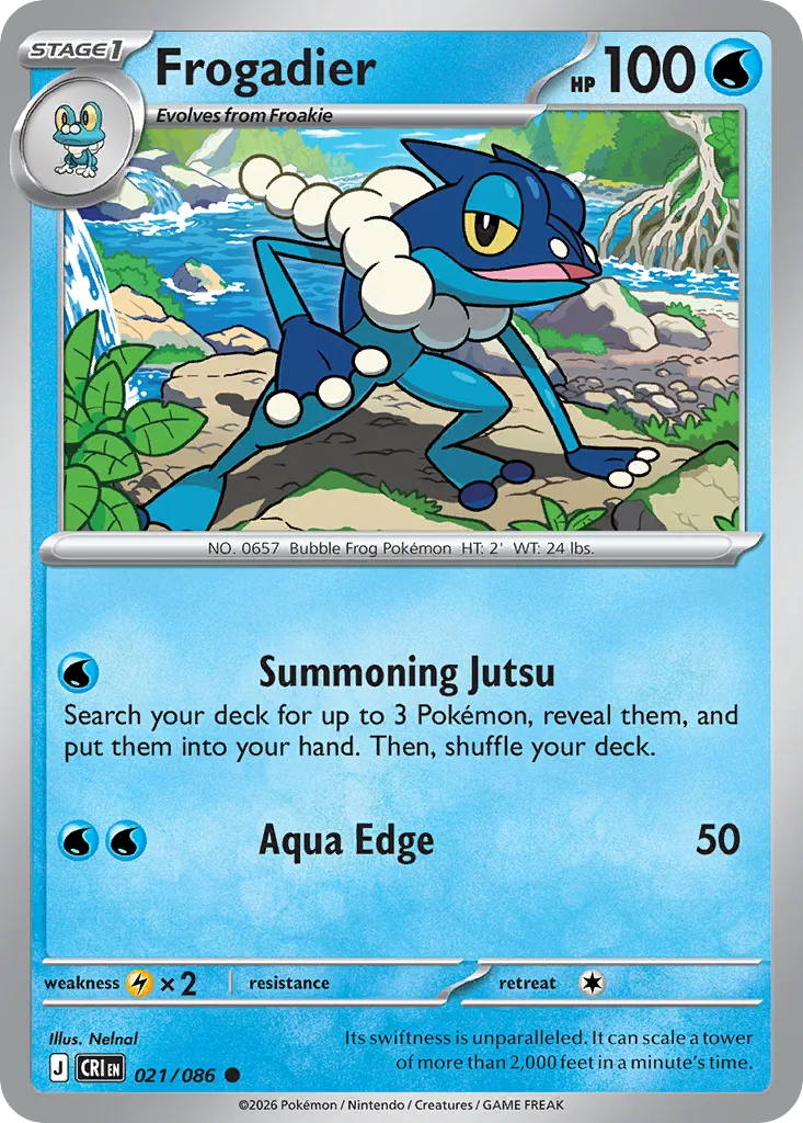 2026 Chaos Rising Frogadier Common #21/86 Common card image