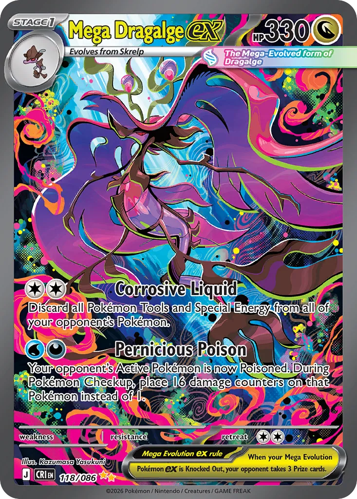 2026 Chaos Rising Mega Dragalge ex Special Illustration Rare #118/86 Special Illustration Rare card image