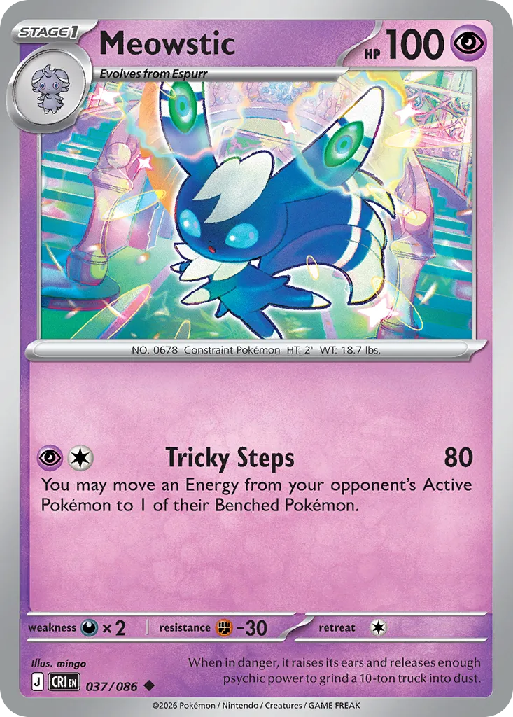 2026 Chaos Rising Meowstic Uncommon #37/86 Uncommon card image