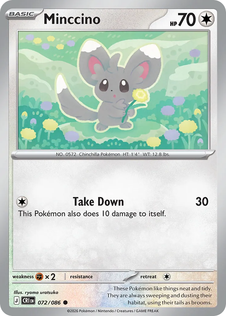 2026 Chaos Rising Minccino Common #72/86 Common card image