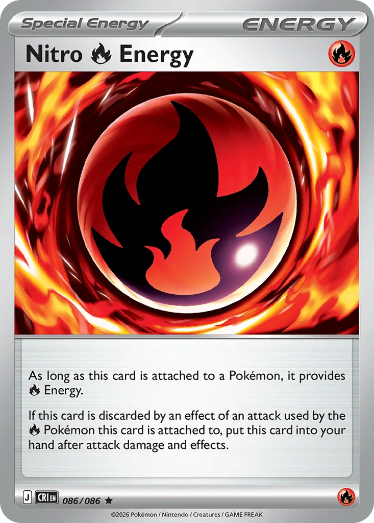 2026 Chaos Rising Nitro Fire Energy #86/86 Rare card image