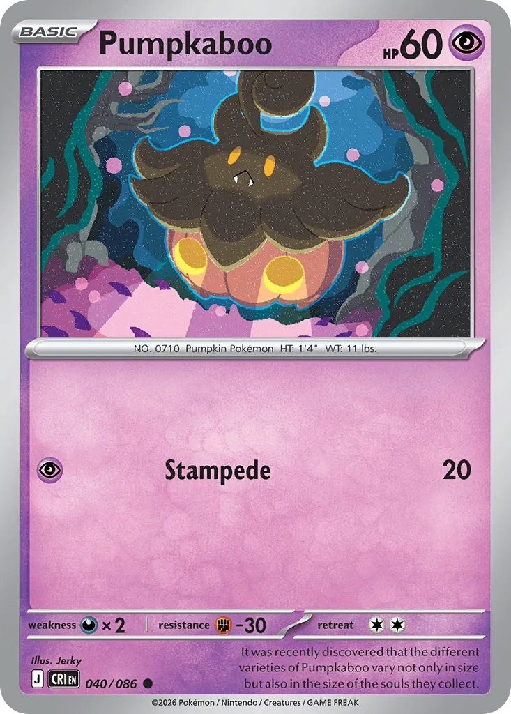 2026 Chaos Rising Pumpkaboo Common #40/86 Common card image