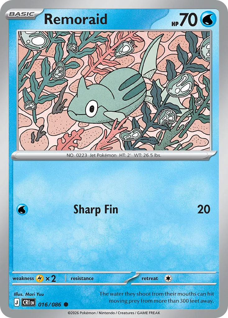 2026 Chaos Rising Remoraid Common #16/86 Common card image
