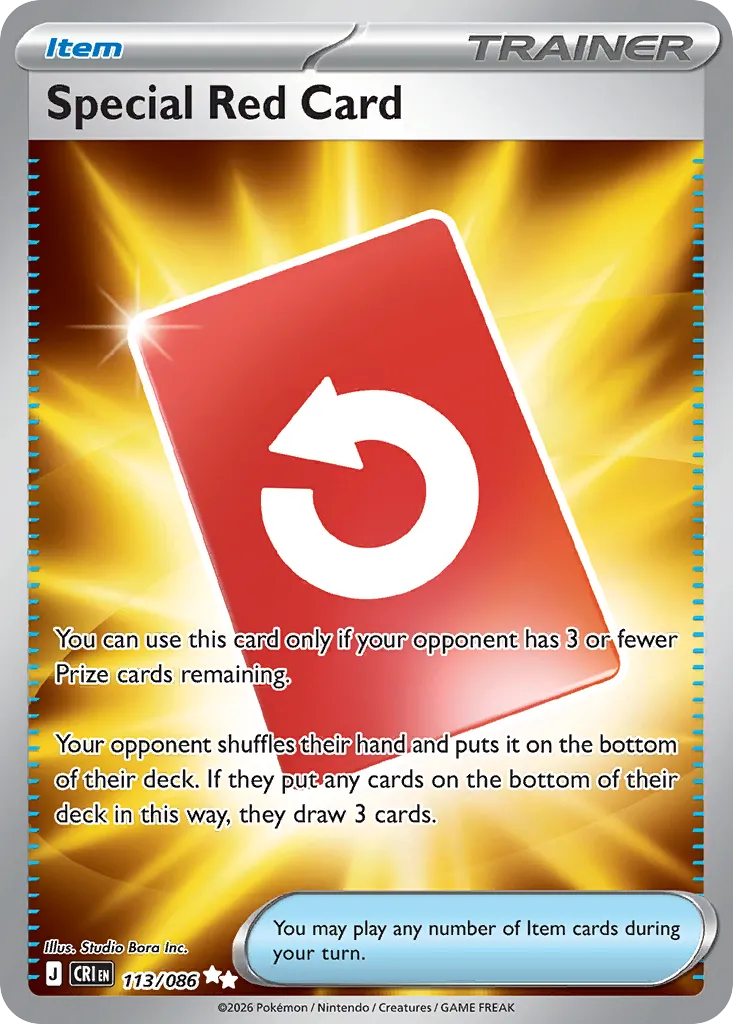 2026 Chaos Rising Special Red Card Ultra Rare #113/86 Ultra Rare card image