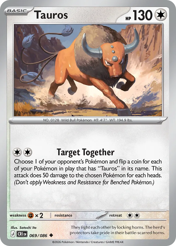 2026 Chaos Rising Tauros #69/86 Uncommon card image