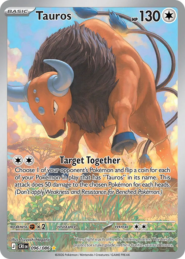 2026 Chaos Rising Tauros #96/86 Illustration Rare card image