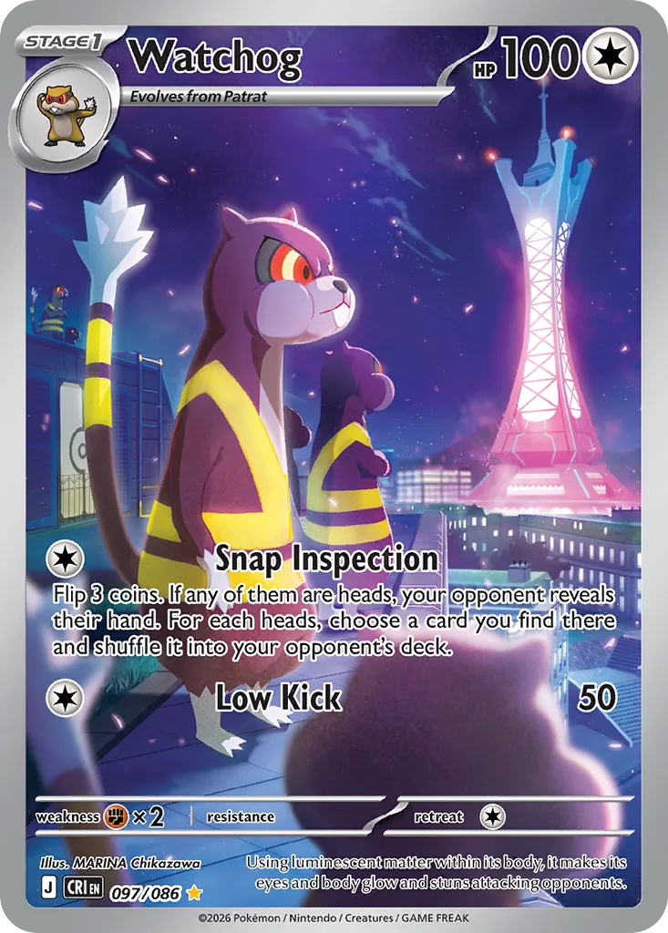 2026 Chaos Rising Watchog #97/86 Illustration Rare card image