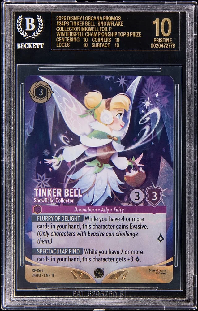 2026 Disney Lorcana Promos Winterspell Championship Top 8 Prize Tinker Bell #34P3 card image