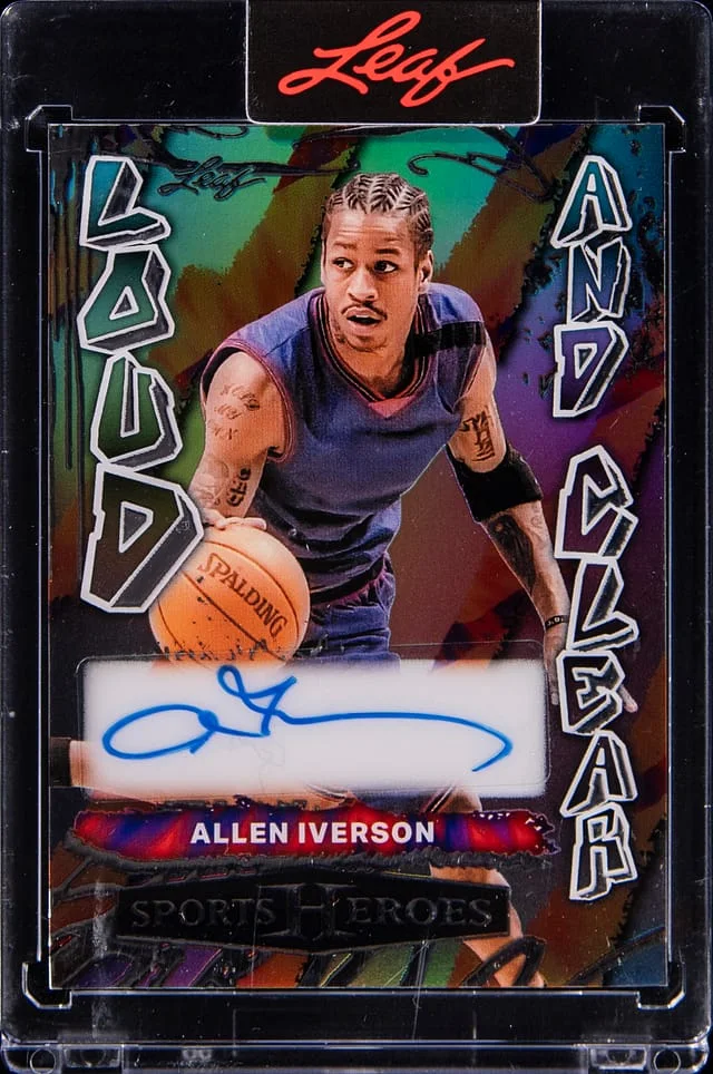 2026 Leaf Allen Iverson Sports Heroes Loud and Clear Autographs #LC-AI1 card image