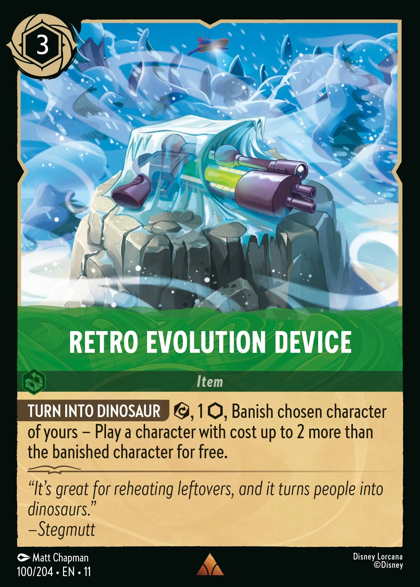 2026 Winterspell Retro Evolution Device Rare #100 Rare card image