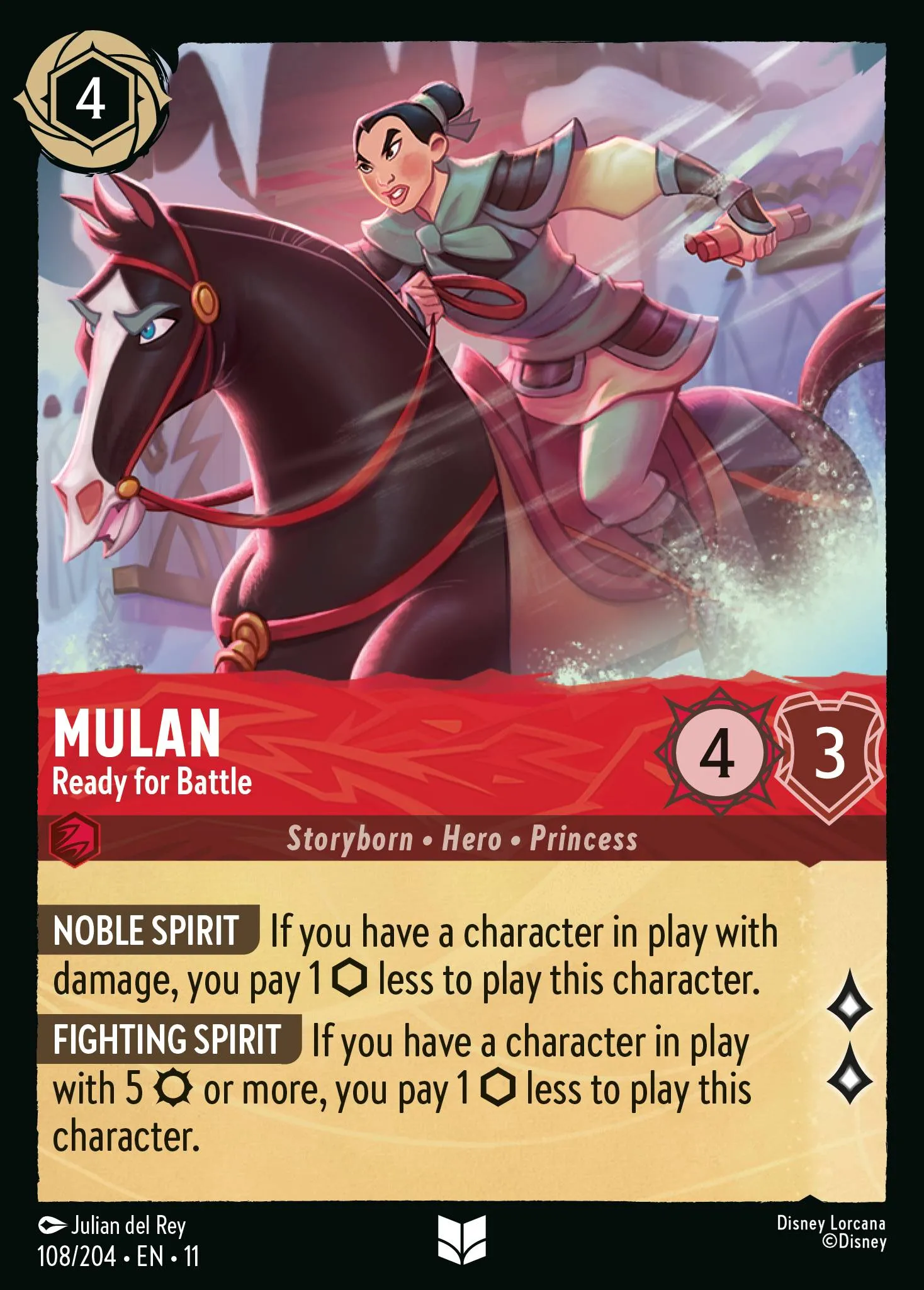 2026 Winterspell Mulan - Ready for Battle #108 Uncommon card image