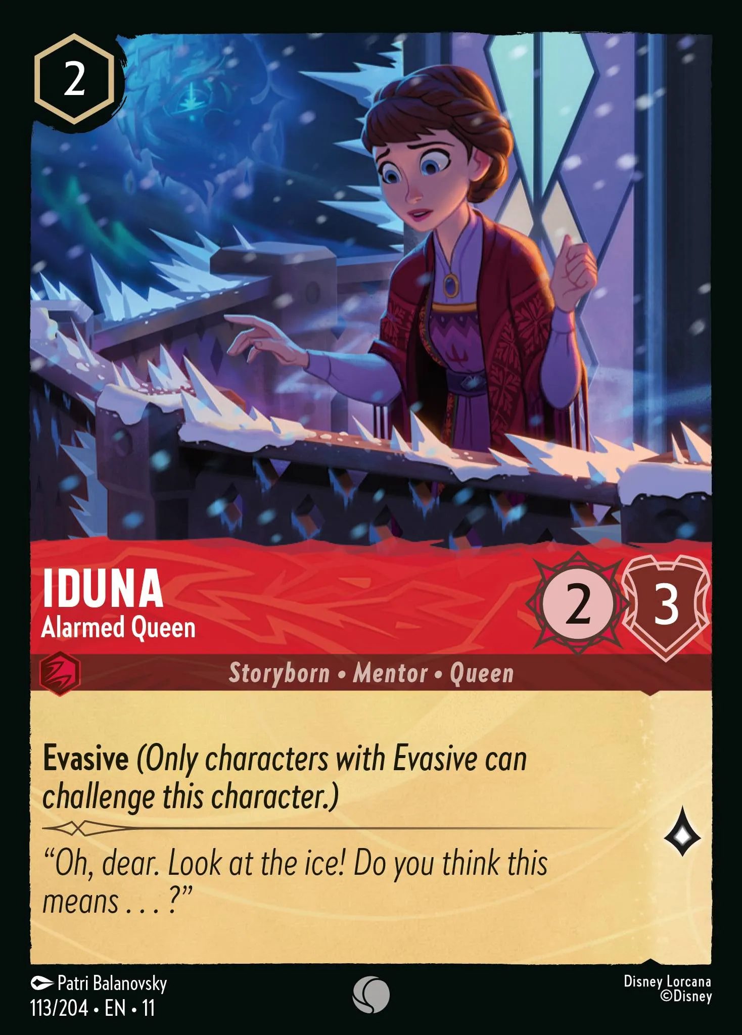 2026 Winterspell Iduna - Alarmed Queen Common #113 Common card image