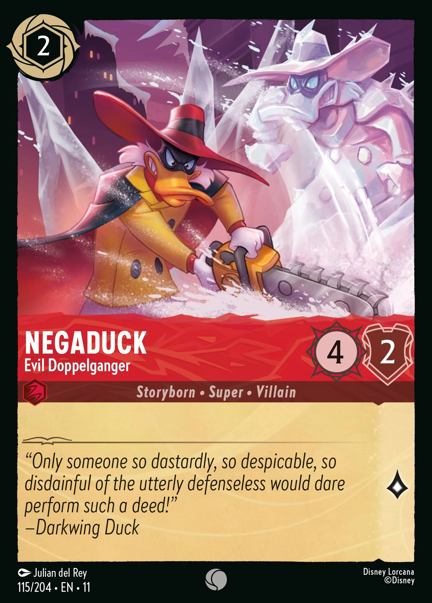 2026 Winterspell Negaduck - Evil Doppelganger Common #115 Common card image