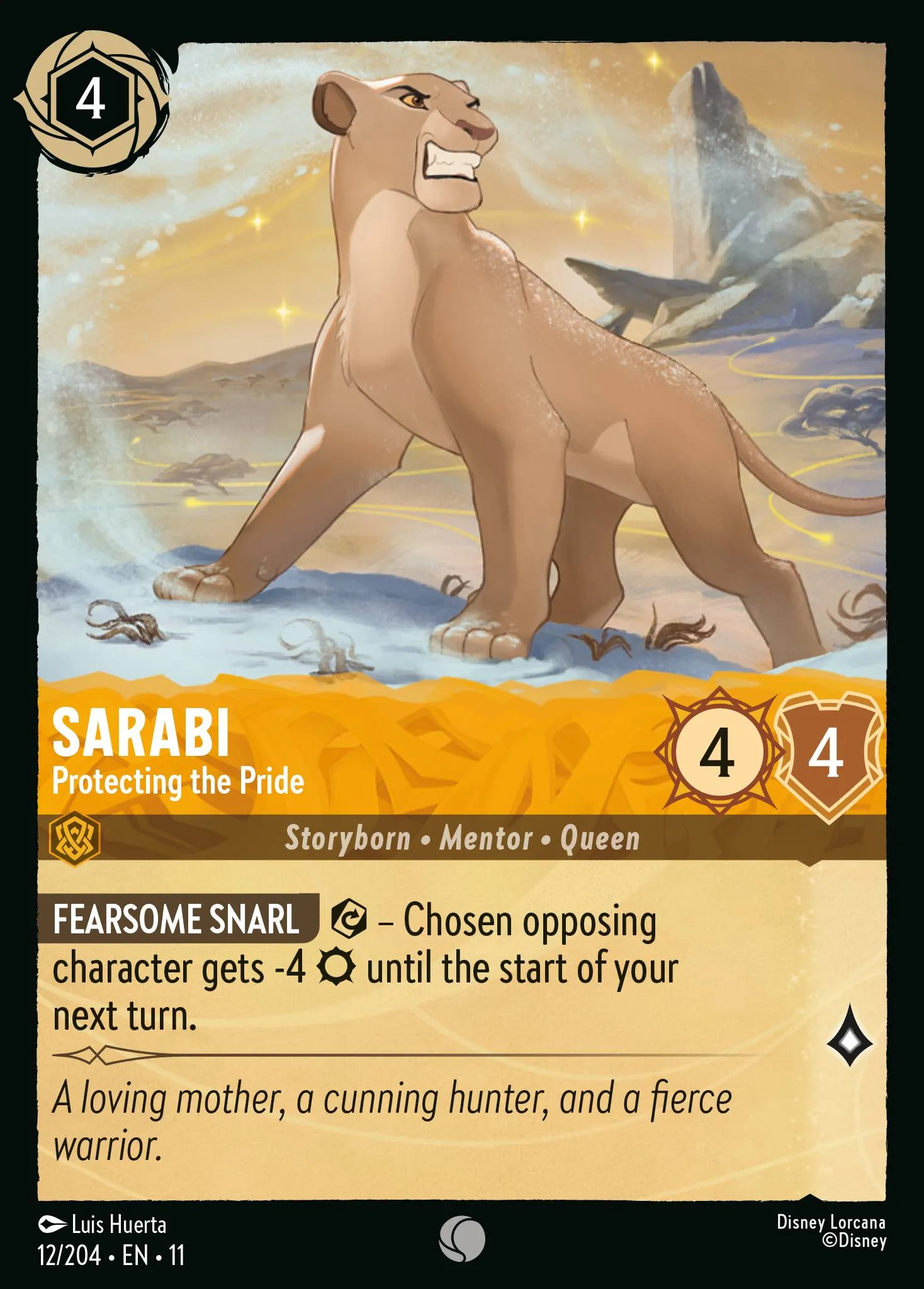 2026 Winterspell Sarabi - Protecting the Pride [Foil] Common #12 Common card image