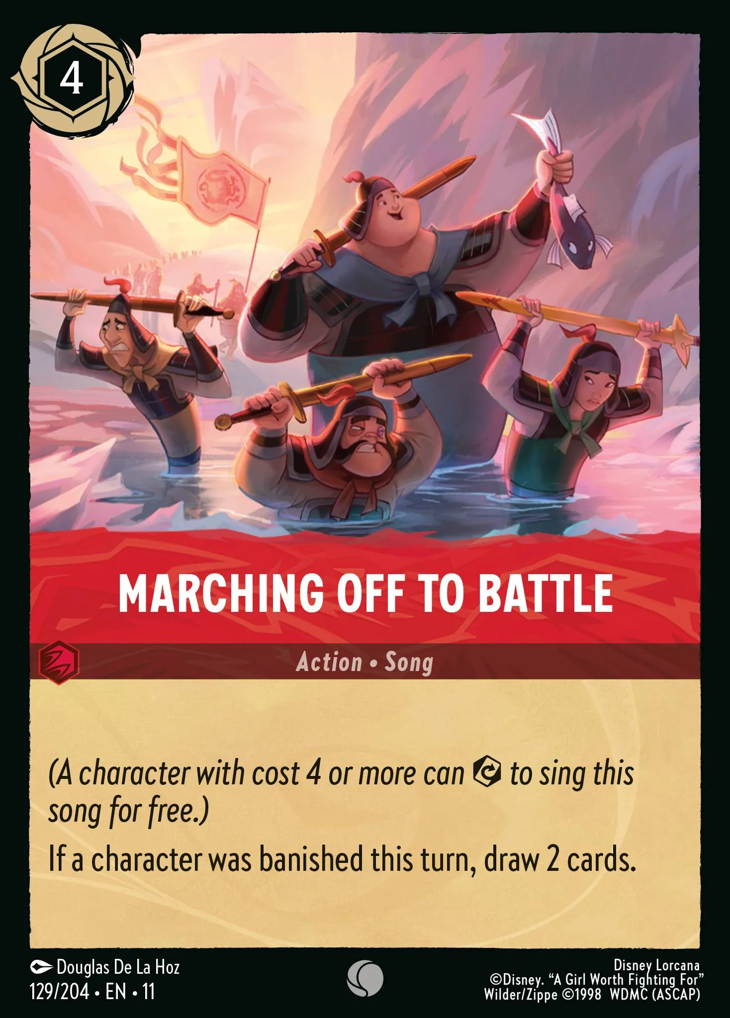 2026 Winterspell Marching Off to Battle #129 Common card image