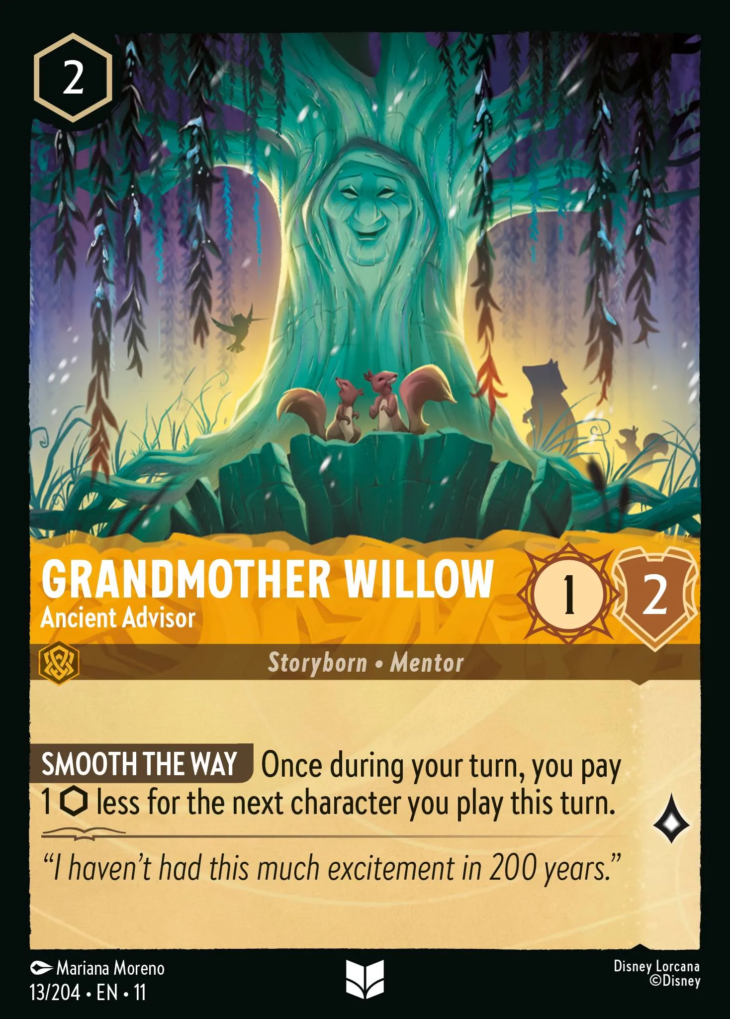 2026 Winterspell Grandmother Willow - Ancient Advisor [Foil] Uncommon #13 Uncommon card image