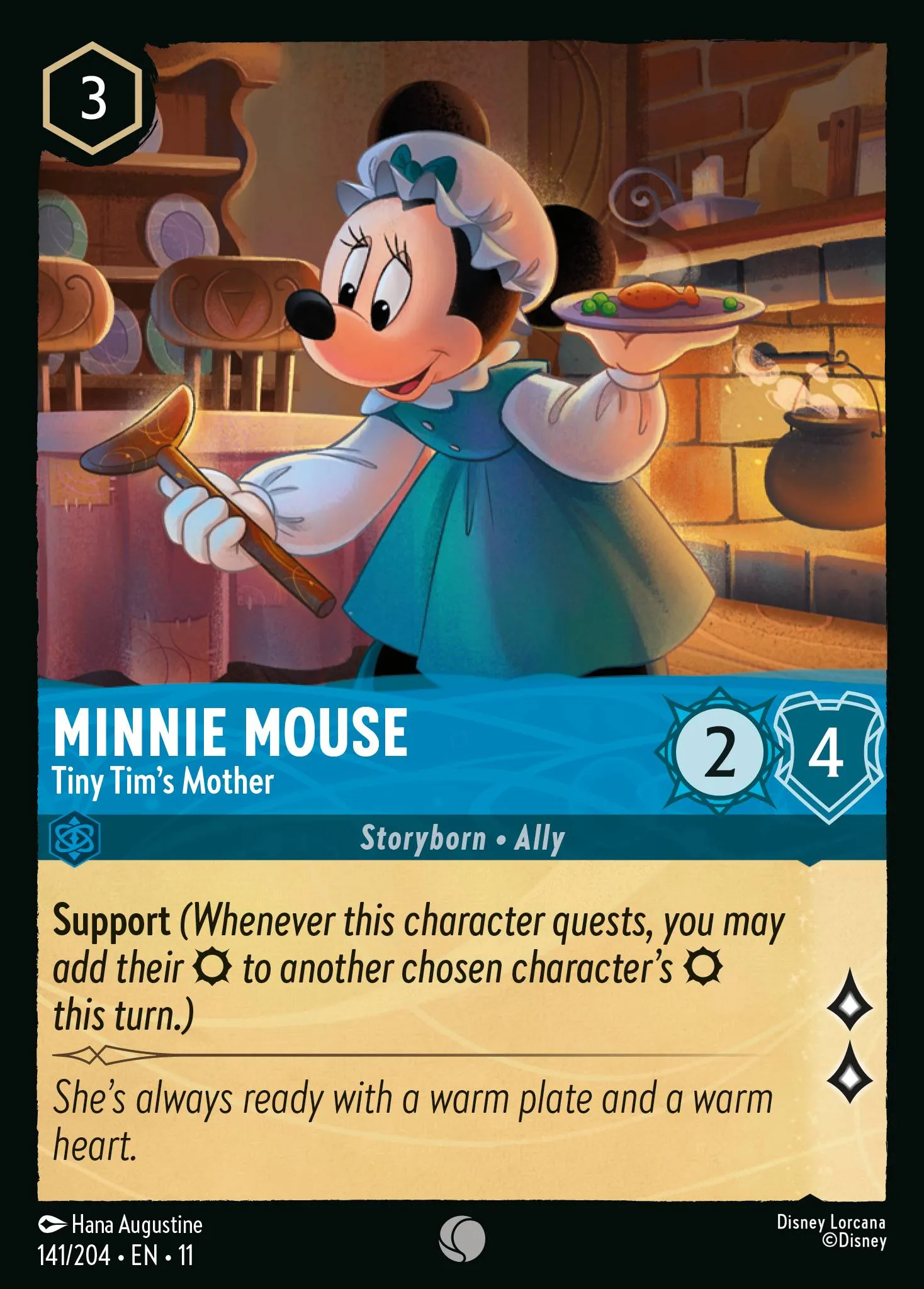 2026 Winterspell Minnie Mouse - Tiny Tim's Mother Common #141 Common card image