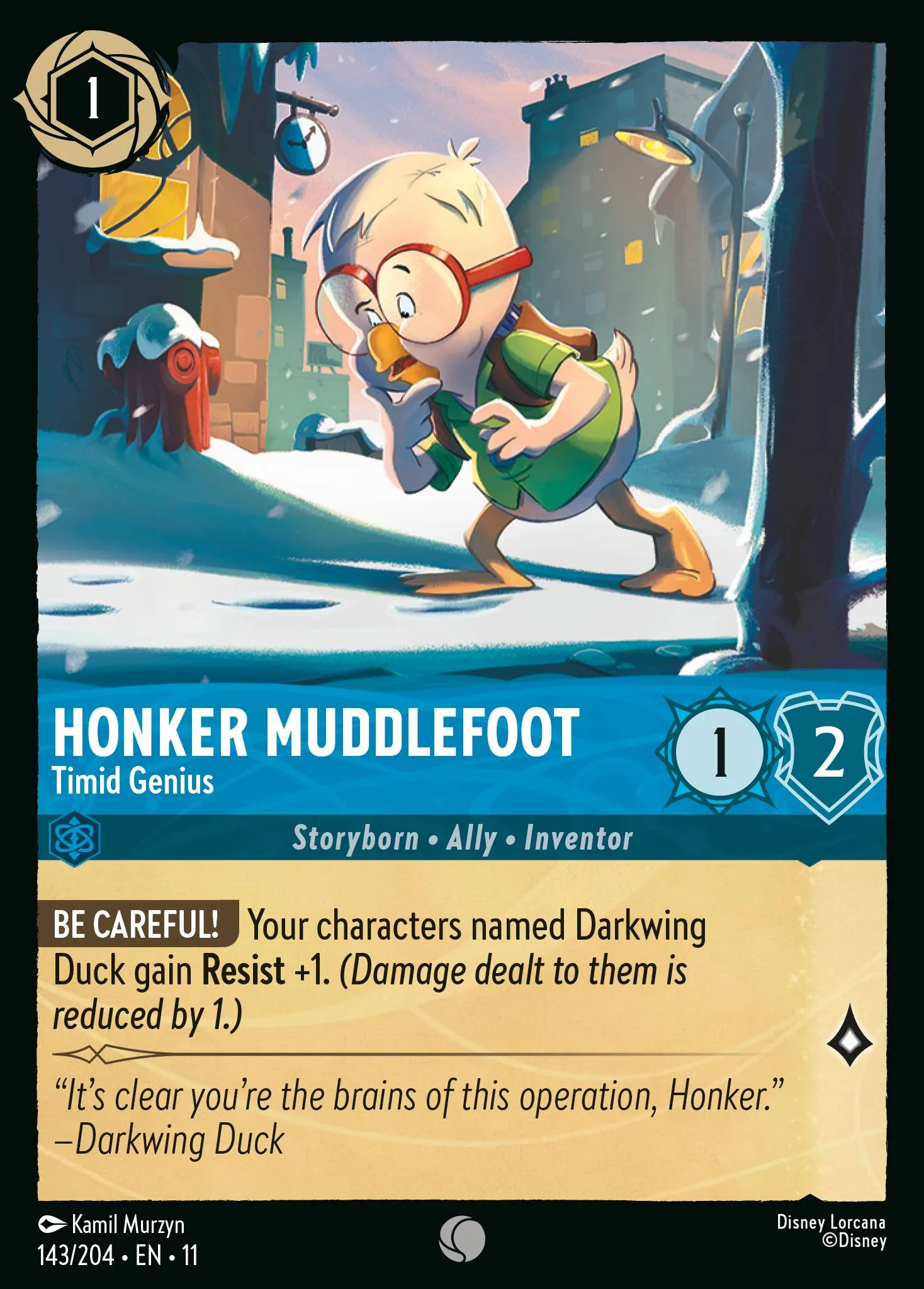 2026 Winterspell Honker Muddlefoot - Timid Genius Common #143 Common card image
