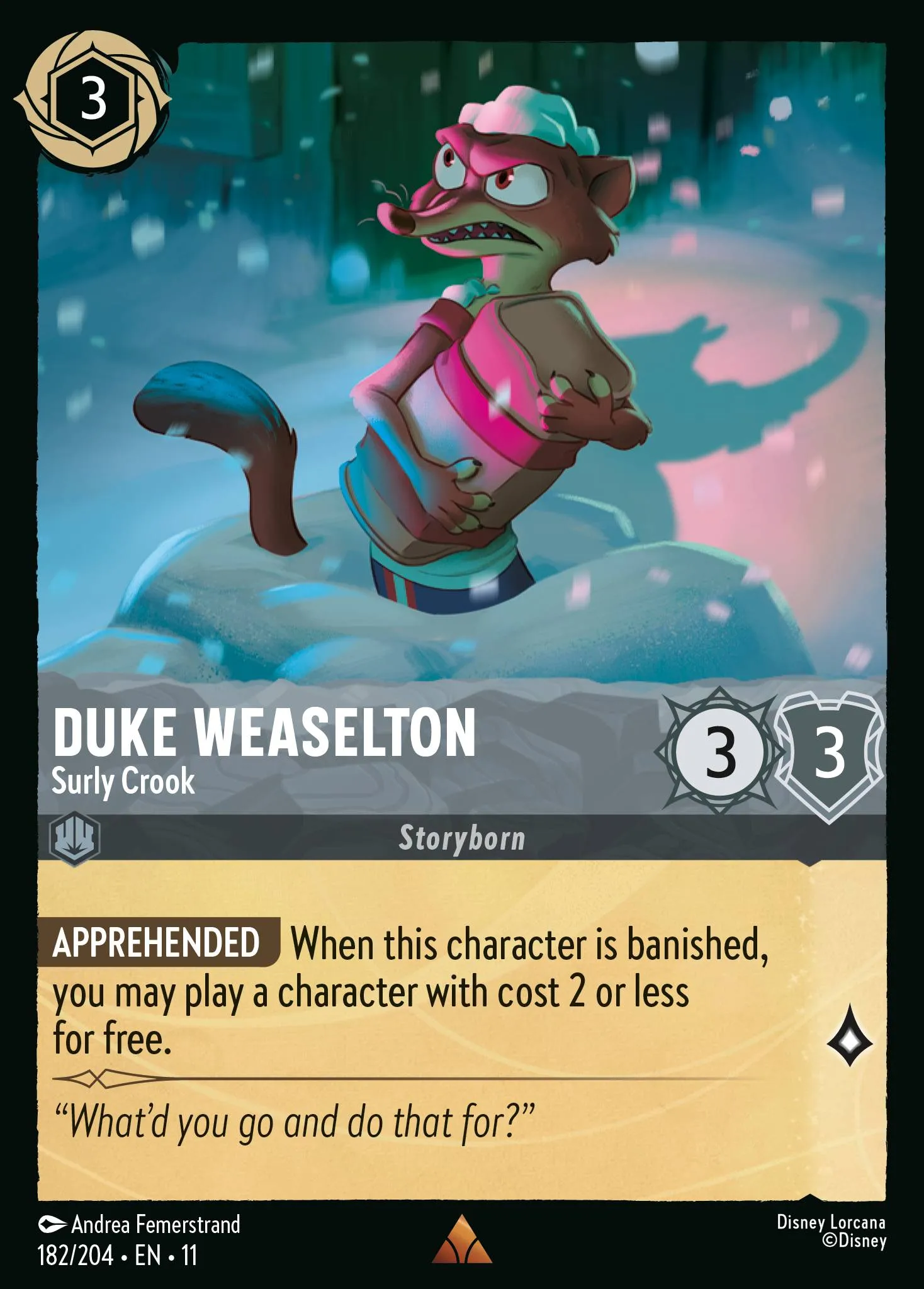 2026 Winterspell Akela - Wolf Pack Elder Rare #182 Rare card image